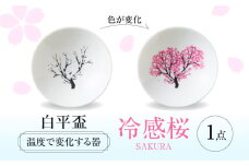 【美濃焼】 温度で変化する酒器 白平盃 『冷感桜』 多治見市 / 丸モ高木陶器 [TBA251]