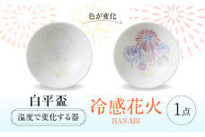 【美濃焼】 温度で変化する酒器 白平盃 『冷感花火』 多治見市 / 丸モ高木陶器 [TBA252]