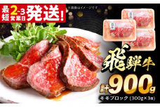 飛騨牛 モモ ブロック 900g (300g×3個) 多治見市 / 飛騨牛 牛肉 和牛 養老ミート 冷凍 赤身 和牛 ギフト [THG010]