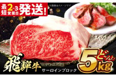 飛騨牛 極上 サーロイン ブロック 5kg 多治見市 / 飛騨牛 牛肉 和牛 養老ミート 冷凍 和牛 ギフト [THG014]