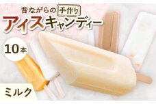 【手作りアイス】 ミルク アイスキャンディー 10本入り 無香料 無着色 多治見市 / エイシン ミルクアイス アイス 詰め合わせ 無添加 自家製 [THD005]