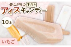 【手作りアイス】 いちごミルク アイスキャンディー 10本入り 無香料 無着色 多治見市 / エイシン いちご ミルク 詰め合わせ 無添加 自家製 [THD010]