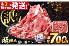 【12回定期便】 飛騨牛 切り落とし 700g 多治見市 / 養老ミート [THG019]