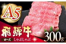 《冷蔵》 【A5等級】 飛騨牛 ロース しゃぶしゃぶ 300g 多治見市 / 肉の沖村 A5 牛肉 ギフト 贈り物 [THI003]