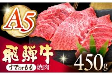 《冷蔵》 【A5等級】 飛騨牛 うでorもも 焼肉 450g 多治見市 / 肉の沖村 A5 牛肉 ギフト 贈り物 [THI017]