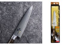 ＜湿式砥石を使用した本格刃付＞ ◇貝印 関孫六 木蓮 ぺティ 120mm （本通し・一体口金・ステンレス三層鋼） ～果物ナイフ 小さい 包丁 ステンレス 天然木 調理器具 キッチンツール ギフト 贈り物にも～H23-03 