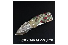 H25-21 浮紋-UKIMON-ダマスカス 【山茶花（さざんか）】