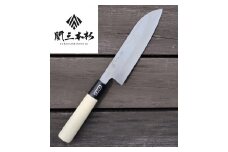 関三本杉 ニッケルダマスカス鋼 墨流し 文化包丁（165mm） H50-11