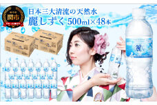 硬度27mg/L 超軟水! ナチュラルミネラルウォーター 麗しずく （500ml×24本×2ケース） S8-12 軟水・ペットボトル・飲料水・水