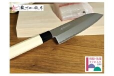 濃州正宗作 鋼和包丁 三徳包丁（専用砥石＋研ぎ方DVD付き）