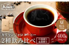 カフェ・アダチ 店主厳選！ キリマンジャロ決定版 ２種類（200ｇ）飲み比べセット S10-12