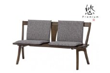 悠プレミアム 背付ベンチ（クッション付き）【国産栗材】 JYU-LB31-120 （PGK/EハウゼンNV）