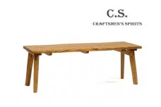 C.S. リビングテーブル兼ベンチ【国産栗材】（JCS-LT11-110-6 PBK）