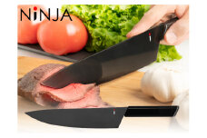 ＮiNJA Cool Kitchen Were 牛刀包丁 H22-08 オールブラックのクールな包丁（黒）【思いやり型返礼品】