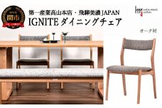 IGNITE ダイニングチェア【オーク材】 （JIG-DCO206 PNO/D エディ#5RR イス・椅子）D104-02 
