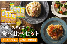グルテンフリー ライスパスタ 食べ比べ8袋 M1 米粉パスタ　G10-11 