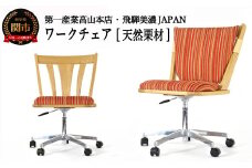 悠プレミアム ワークチェア （背クッション&キズガード付き） JYU-WC2135K ONK/グラフRE 栗材 イス（D168-01 ）
