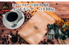 コーヒー豆 上品な酸味 インドネシア バリ １００g （約10杯分） ～ カフェ・アダチ 自家焙煎 珈琲 コーヒー 豆 （粉にもできます） ドリンク 飲料 カフェアダチ