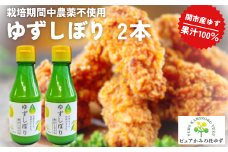 岐阜県観光連盟推奨土産品 「ゆずの里上之保」 ゆずしぼり（ゆず果汁）　2個 ～栽培期間中農薬不使用の上之保産柚子を使用 自家栽培 ゆずしぼり 国産 柚子 ユズ フルーツ 果物 常温 くだもの 焼き魚 焼酎 お酒 美味しい おいしい うまい 絶品 グルメ