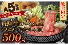 【数量限定！チルド（冷蔵）発送！】「飛騨牛」A5等級ロース 500g すき焼き しゃぶしゃぶ F4N-1241