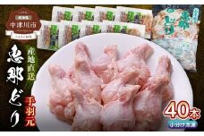 産地直送！恵那どり手羽元 5本×8パック 冷凍 F4N-2396