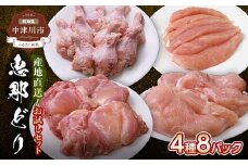 産地直送！恵那どり お試し4種 8パックセット 冷凍 F4N-2398
