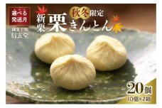 人気商品!! 中津川銘菓：栗きんとん20個（10個入×2箱）[秋季限定] 信玄堂 【9月お届け】 F4N-2309