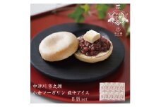 中津川市之瀬 和菓子のような小倉餡 「小倉＆マーガリン最中アイス」 8個入 F4N-1197