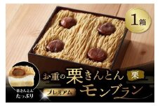 お重の栗きんとんモンブラン〜プレミアム〜 1箱 冷凍【和菓子処 一茶堂】和栗 国産栗 注文殺到のため受付順に数日〜最大1ヶ月待ちで発送 F4N-1746