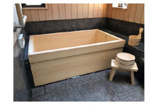 【高島屋選定品】＜早川木材＞檜風呂 角型 （長手1,200×700） F4N-0591