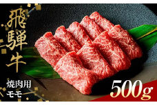 飛騨牛 焼肉用 モモ肉 500g 赤身 BBQ バーベキュー 鉄板焼き 網焼き F4N-1642