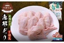 恵那とり手羽先 計2kg おつまみ とり肉 鶏 手羽 鶏肉 チキン 肉 食品 F4N-1784