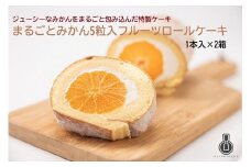 まるごとみかん5粒入フルーツロールケーキ1本×2箱 F4N-0778