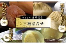 〈御菓子司　恵那福堂〉栗きんとん・柿つづみ・岩清水の詰合せ（計15個） F4N-2507