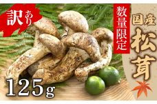 【数量限定】 天然松茸 125g 松茸ご飯、焼き松茸、土瓶蒸しなど 訳あり（簡易包装） F4N-2520