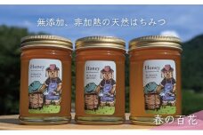 [№5308-0239]合計690g 天然蜂蜜 国産蜂蜜 非加熱 生はちみつ 岐阜県 美濃市産 春 (蜂蜜230g入りガラス瓶3本セット)A3 深田養蜂のハチミツ