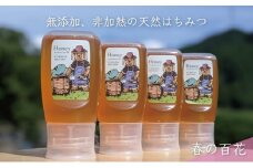 [№5308-0248]合計1200g 天然蜂蜜 国産蜂蜜 非加熱 生はちみつ 岐阜県 美濃市産 春 (蜂蜜300g入りピタッとボトル4本セット)A12 深田養蜂のハチミツ