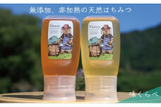 [№5308-0273]合計600g 天然蜂蜜 国産蜂蜜 非加熱 生はちみつ 岐阜県 美濃市産 味比べ 蜂蜜300g入りピタッとボトル2本セットC5 深田養蜂のハチミツ