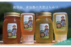 [№5308-0276]合計1800g 天然蜂蜜 国産蜂蜜 非加熱 生はちみつ 岐阜県 美濃市産 味比べセット (蜂蜜600g入りガラス瓶各2本、蜂蜜300g入りピタッとボトル各2本)C8 深田養蜂のハチミツ