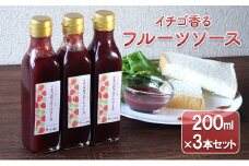 [№5308-0332]【岐阜】イチゴ香るフルーツソース3本セット