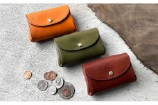 [№5308-7295]0432革財布 本革 ジャバラマチ ミニ財布 栃木レザー レザー財布 美濃市 ブラウン