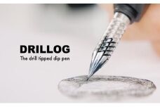 [№5308-0515]筆記具 金属つけペン DRILLOG ペン軸 クラシカル2マテリアルアルミ （ノクターンブルー） チタンペン先 メタルカラー 0.8mm 付き 