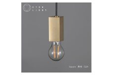 CTSH LIGHT. ペンダントライト＜SQUARE 無垢 E26＞ 瑞浪市 / ジオニック 照明器具 ソケット 真鍮 ゴールド [AZBQ074]