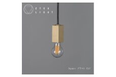 CTSH LIGHT. ペンダントライト＜SQUARE ブラスト加工 E17＞ 瑞浪市 / ジオニック 照明器具 ソケット 真鍮 ゴールド [AZBQ079]