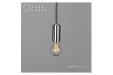 CTSH LIGHT. ペンダントライト＜CIRCLE クロム加工 E17＞ 瑞浪市 / ジオニック 照明器具 ソケット 鉄 シルバー [AZBQ083]