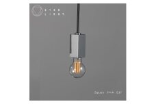 CTSH LIGHT. ペンダントライト＜SQUARE クロム E17＞ 瑞浪市 / ジオニック 照明器具 ソケット 鉄 シルバー [AZBQ085]