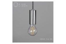 CTSH LIGHT. ペンダントライト＜CIRCLE クロム加工 E26＞ 瑞浪市 / ジオニック 照明器具 ソケット 鉄 シルバー [AZBQ084]