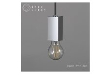 CTSH LIGHT. ペンダントライト＜SQUARE クロム E26＞ 瑞浪市 / ジオニック 照明器具 ソケット 鉄 シルバー [AZBQ086]