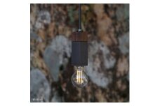 CTSH LIGHT. ペンダントライト SQUARE＜Walnut×パーカーライジング E17＞ 瑞浪市 / ジオニック 照明器具 ソケット 鉄 木製 ブラック [AZBQ069]