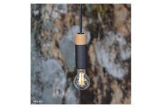 CTSH LIGHT. ペンダントライト CIRCLE＜Keyaki×パーカーライジング E17＞ 瑞浪市 / ジオニック 照明器具 ソケット 鉄 木製 ブラック [AZBQ063]